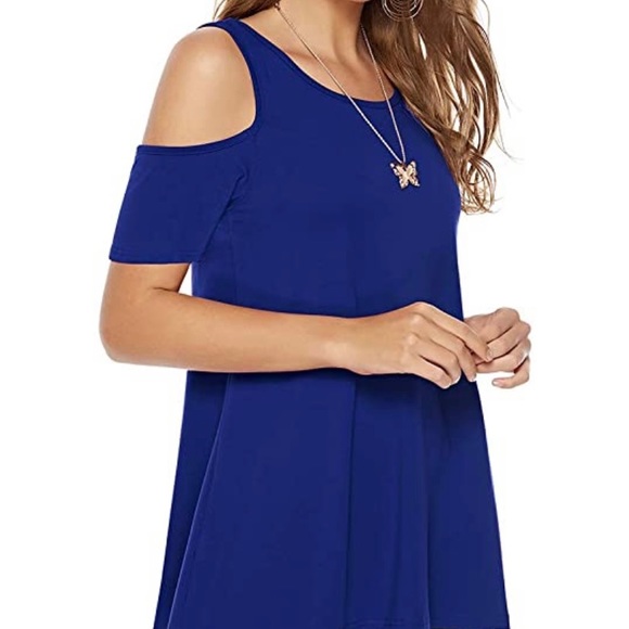 Casual Cold Shoulder Tunic Tops Loose Blouse Shirts (Brand new with tag) - Picture 2 of 7